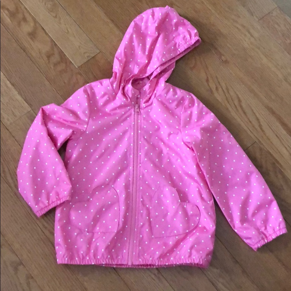 Carter’s, adorable girly pink raincoat, size 4/5